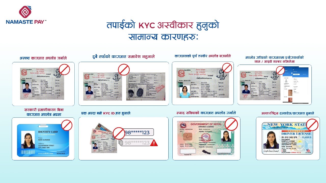 Common Reasons of your KYC rejection on Digital Wallet ( Nepali)