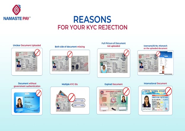 Common Reasons of your KYC rejection on Digital Wallet